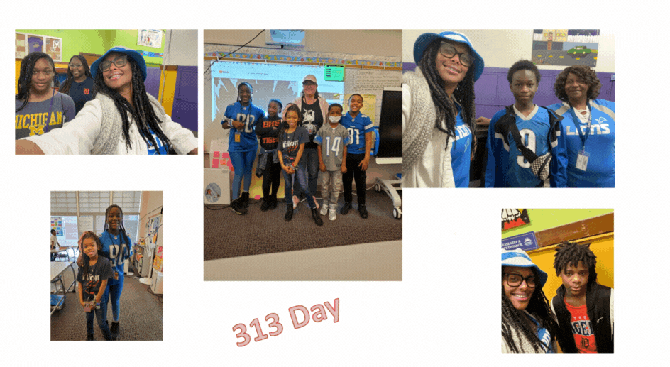 Students on 313 Day
